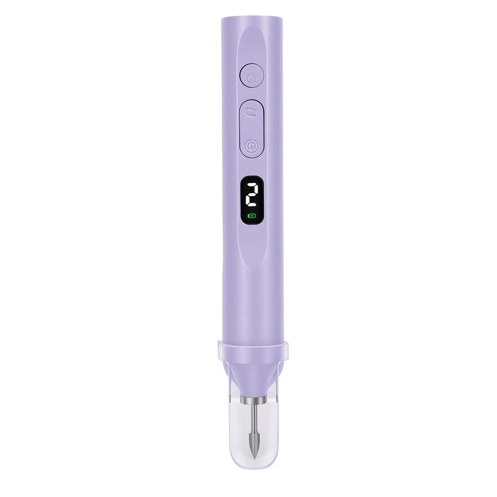 2 in 1 Electric Nail Drill with Light for Manicure Rechargeable Ergonomic Handle Multifunctional Electric Nail File
