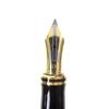 Excellent PARKER Fountain Pen Duo Fold Marble Blue International Navy Black Gold 18K Mens Used