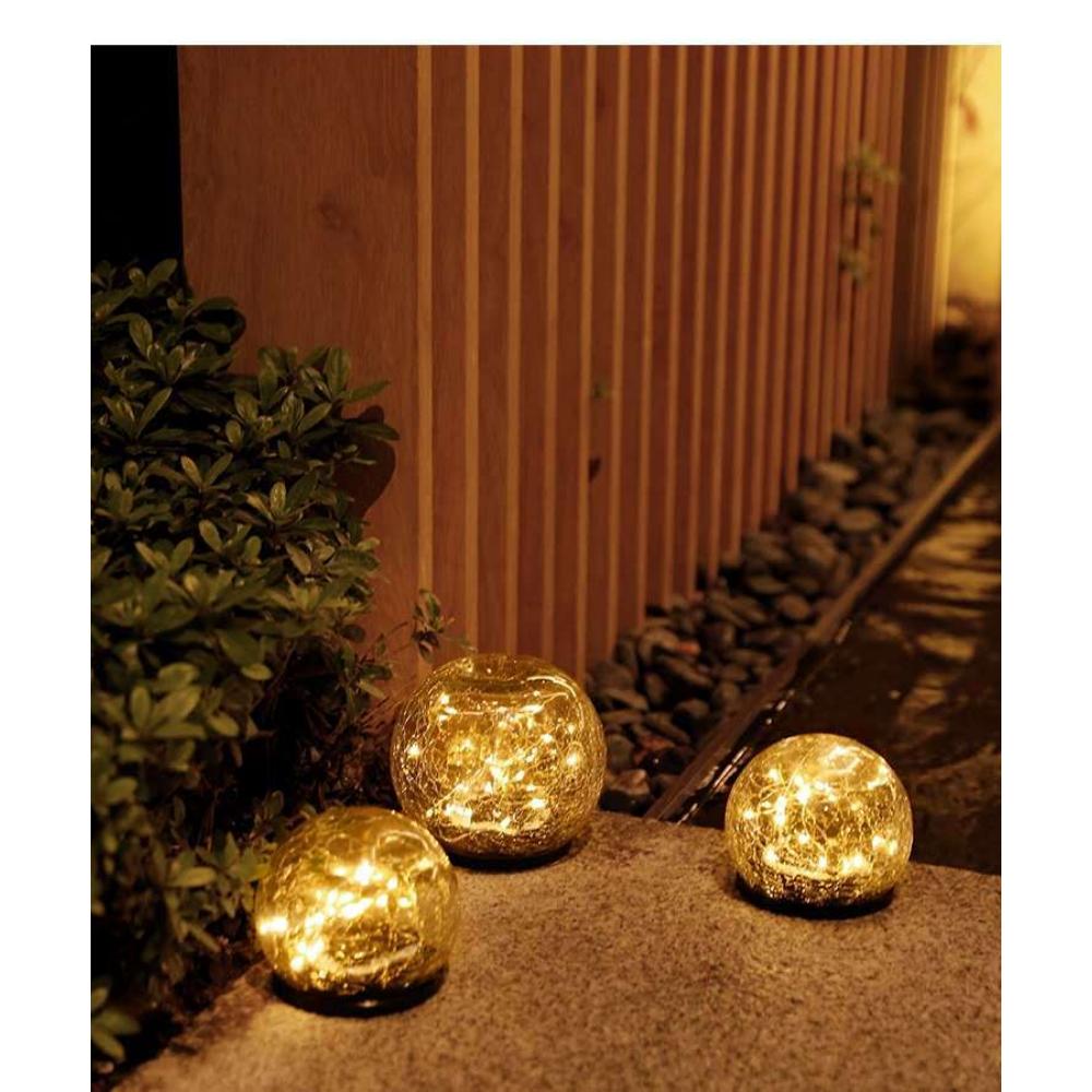 Outdoor Solar Crack Ball Lampe Hof Landschaft Vergraben Eishockey Lampe Garten Rasen Plug-In Lampe Ball Garten Dekoration Ornamente