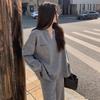 Women's Korean Style Two-Piece Set: Collar Knit Cardigan & Wide-Leg Pants for Autumn/Winter Fashion