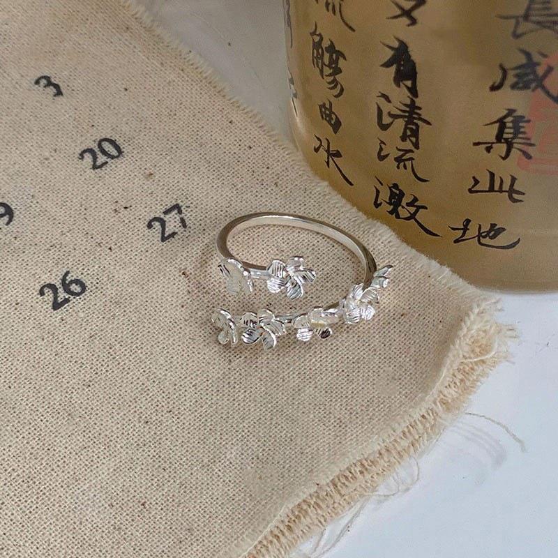 Elegant Adjustable Open Flower Petal Ring for Women Open Adjustable