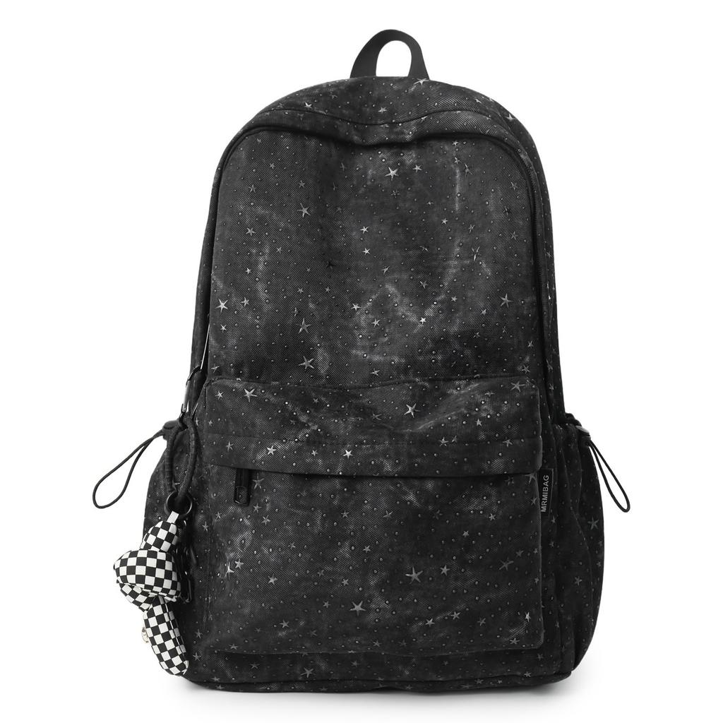 Schoolbag Tie-dye Campus Simple Versatile Backpack Female High School Students Junior High School Students School Bag Large Capacity Backpack