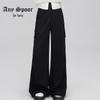 ANY SPOOR Casual Straight High-Waist Cargo Pants 24D808