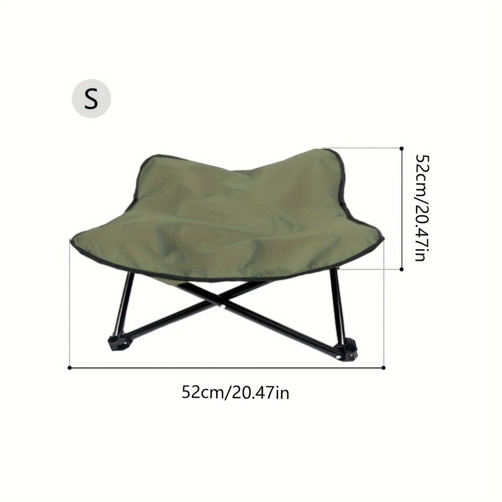 1pc Elevated Foldable Pet Bed, 600D Oxford Fabric Anti-Scratch Moisture-Proof, X-Stability Steel Frame, Breathable Portable Pet