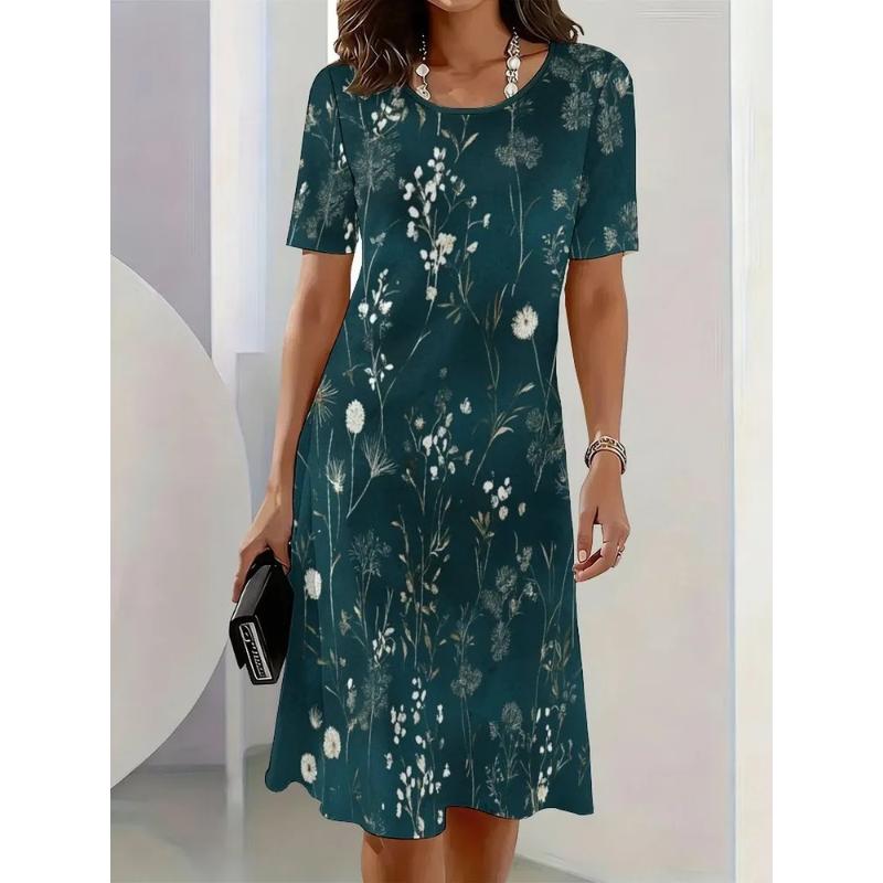 Stylish Simple Women's Dress Loose Versatile Casual Dresses