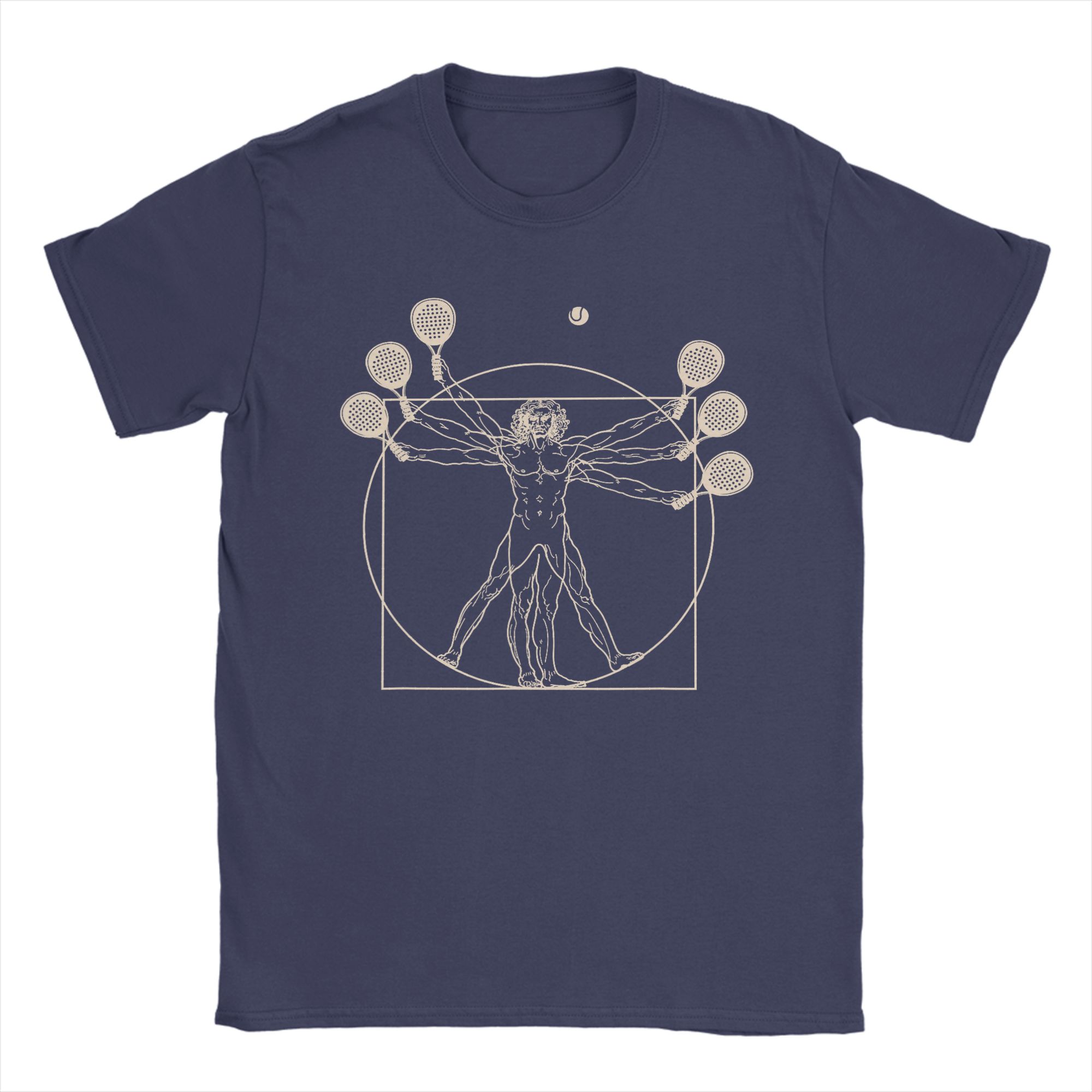 

Novelty Vitruvian Unisex Padel Tennis Paddle Paddle Tennis TShirt Unisex Crewneck Cotton T Shirt Short Sleeve Tees Gift Clothes 4XL