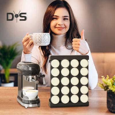 20-Slot Coffee Pods Holder Large Capacity Storage Rack for K Cups BPA-Free Coffee Capsule Display Cabinet for Countertop Drawer