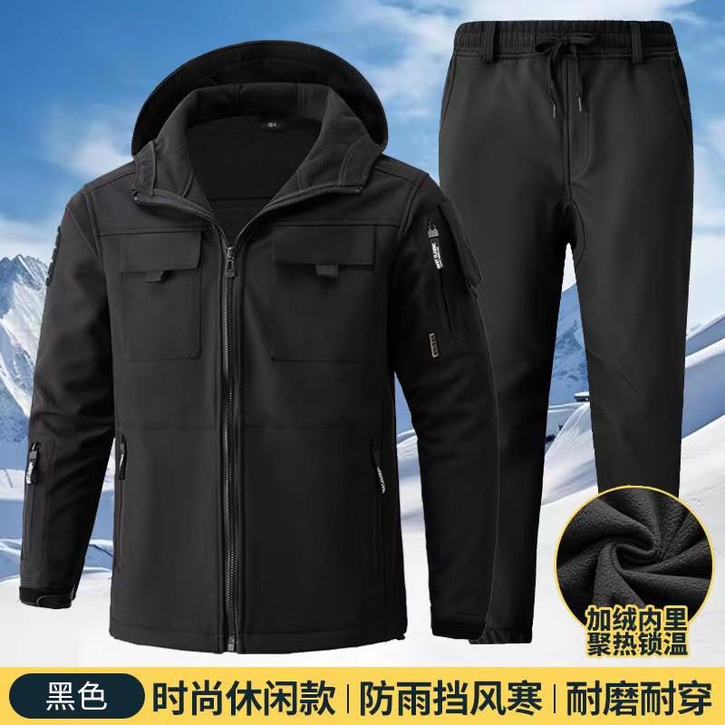 

Outdoor Assault Suit Men Women s Velvet Overalls Waterproof Thickened Wear-resistant Warm Working Climbing Suits 175 Suggestion 120-140 kg