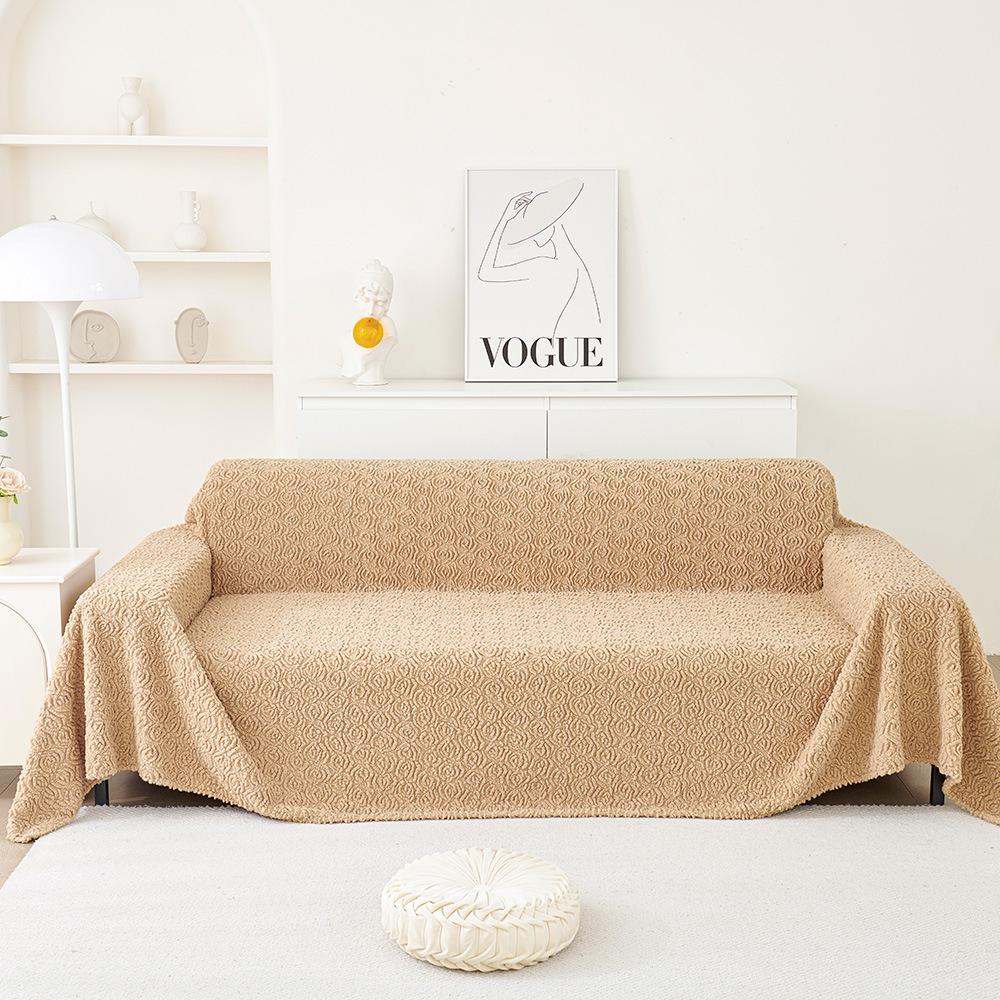 Bunny Cashmere Sofa Cushion Winter Thickened Fleece Cushion Non-Slip Leather Sofa Cover New Cover Towel