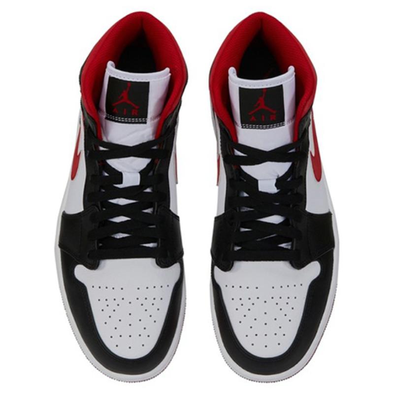 Air Jordan 1 Mid 'Black White Gym Red' Jordan 554724-122