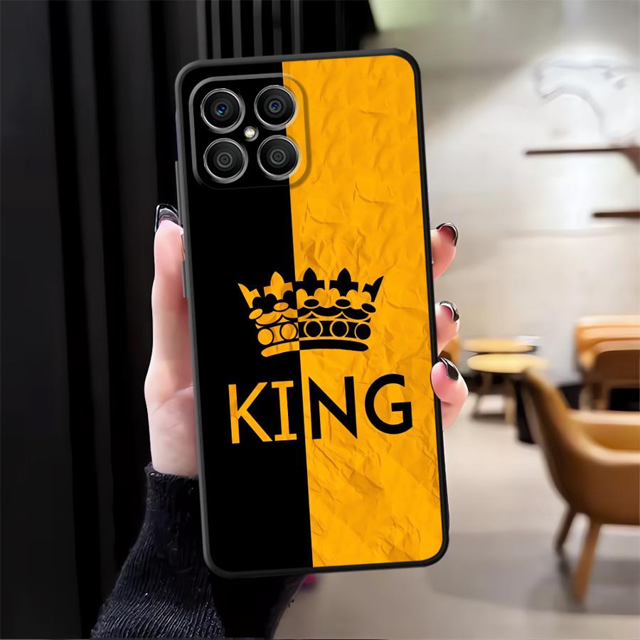 Case for Honor 70 X7 90 8X Magic5Lite X6 X5b X9a 200 400 Lite X8 Funda Phone Cover Crown Letters