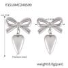 Design Female Hip-Hop Personality Trend Titanium Steel Plated 18K Gold Geometric Devil'S Eye Fringed Earrings Set