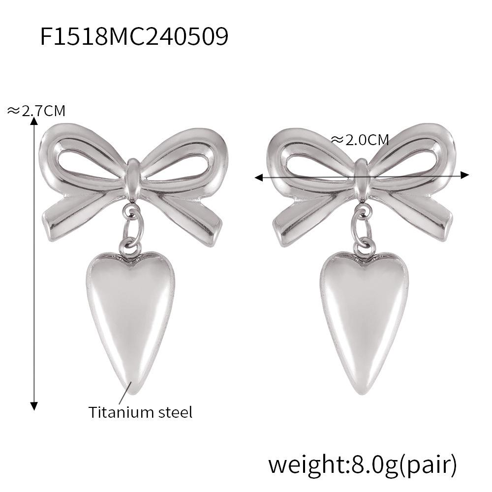 Design Female Hip-Hop Personality Trend Titanium Steel Plated 18K Gold Geometric Devil'S Eye Fringed Earrings Set