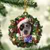 Hanging Christmas Dog Acrylic Pendant 2D Christmas Tree Pendant  Festive Party
