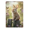 Vintage Metal Wall Art Rabbit Butterfly Decor Kitchen Living Room