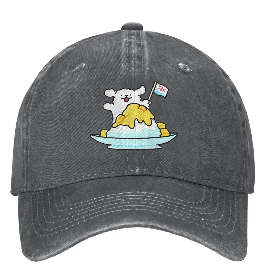 Cute Line Puppy Maltese Casual Baseball Cap Summer Shaved Ice Trucker Hat Sun-Proof Outdoor Sport Snapback Cap