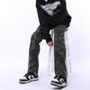 Camouflage Werkzeugjeans Jungen trendige nagelneue amerikanische High Street Retro-Hose lockere gerade Weitbein-Hose