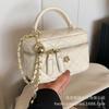 Premium mini bag women's spring and summer 2025 new white niche diamond chain messenger bag portable bucket bag