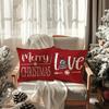 1pc/4pcs Christmas Red Pillowcases: Snowman, Merry Christmas, Love Bell, and Reindeer Designs! New Year Home Decoration