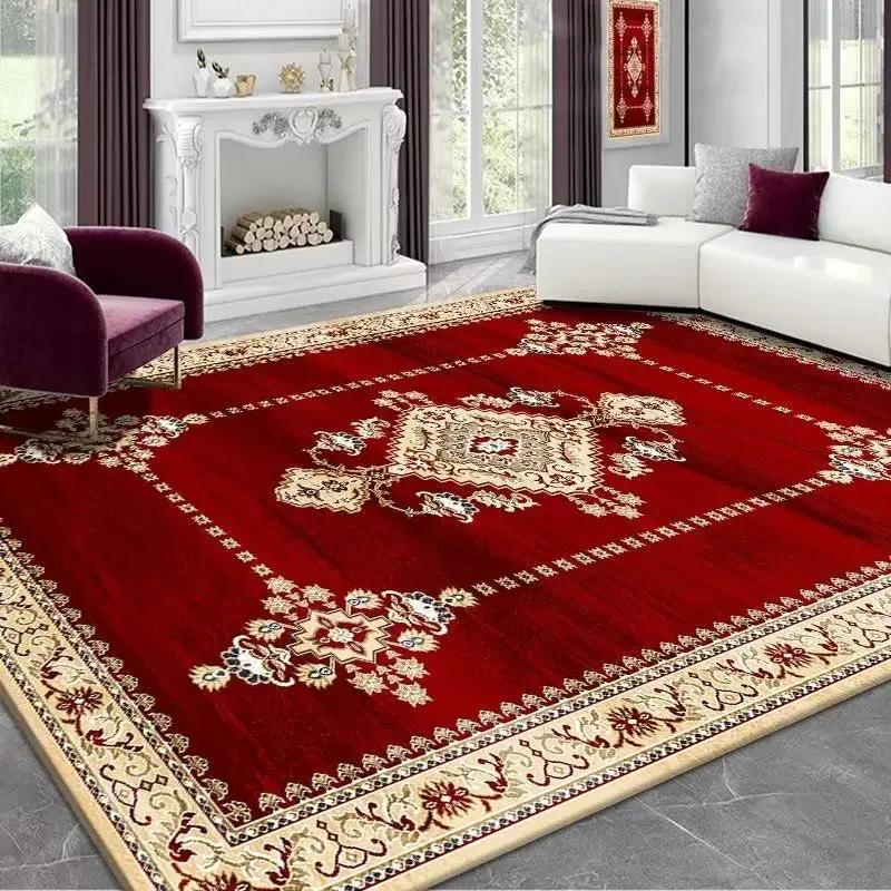 Classic Persian Red Luxury Rug For Living Room Bedroom Premium Nonslip Carpet Elegant Tea Table Kitchen Floor Mat Home Decor