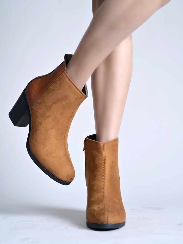 Shoetopia Womens Ankle Comfortable Boots || Zip Platform Boots Casual & Street Style Footwear
