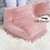 Electric Foot Warmer Foot Heating Pad USB Charging Foot Warming Mat Washable  Warm Pads Soft Plush for Home Bedroom Sleeping