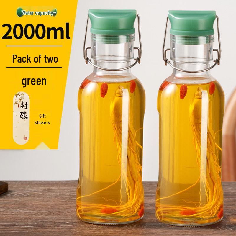 High-Grade Thick Glass Wine Bottle for Long-Term Baijiu Storage, Sealed and Durable