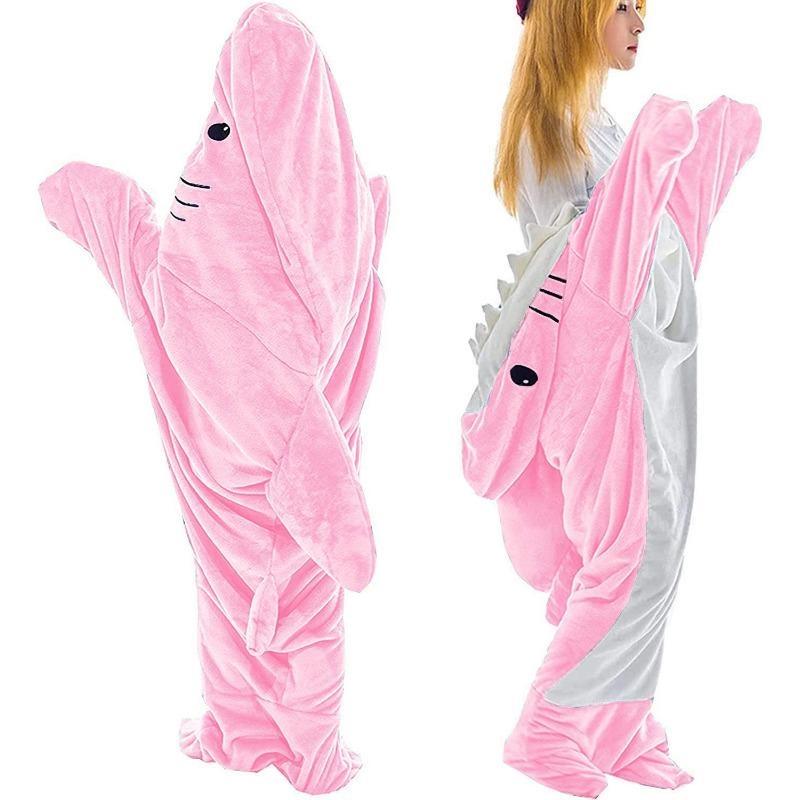 Großer Hai Schlafsack Einteiliger Pyjama Büro Nickerchen Ozean Hai Decke Schal Schlafsack Decke Unisex Zuhause