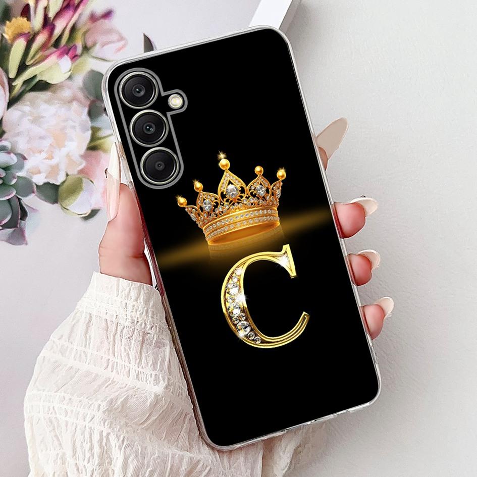 Case For Samsung Galaxy A15 A25 A35 A55 5G Phone Cover Cute Letters Clear Soft Silicone Cases For Samsung A25 5G SM-A256B Bumper