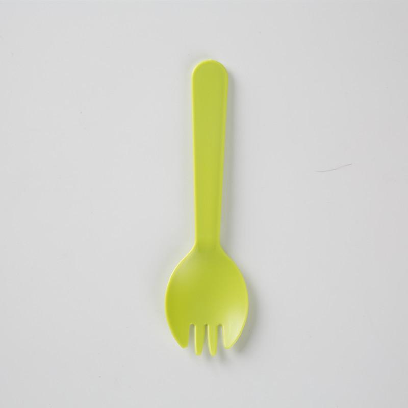 Colorful Dual-Purpose Disposable Plastic Spoons and Forks (100 Individually Packaged Pieces)