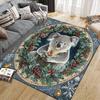 Christmas Animals Home Sofa Decoration for Living Room & Bedroom, Non‑Slip Play Flannel Floor Mat for Game Room