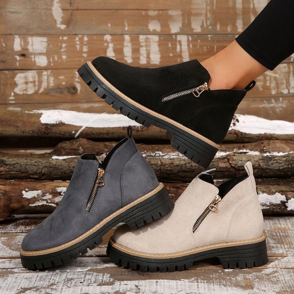 Large Casual Short Boots for Women, High Top Casual and Fashionable Short Boots for Women In Autumn and Winter, Casual Single Shoes for Women