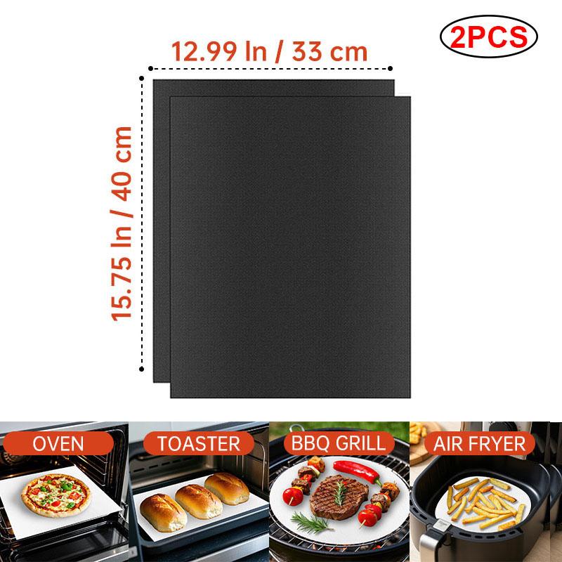 60*40cm Non-stick BBQ Grill Mat Baking Mat Barbecue Tool Cooking Grilling Sheet Heat Resistance Easily Cleaned Kitchen BBQ Tool