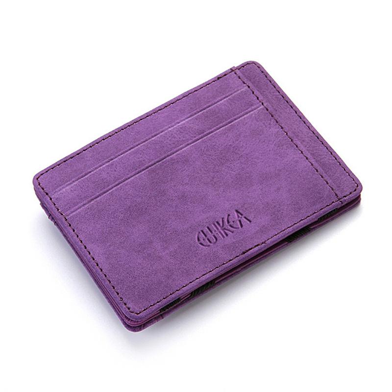 Men Male Pu Leather Small Magic Wallets Zipper Coin Bank Card Case Holder