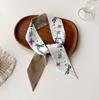 Wind Small Streamer Long Scarf Ribbon Tie Bag Versatile Decorative Headband Printed Scarf with Hand Scarf