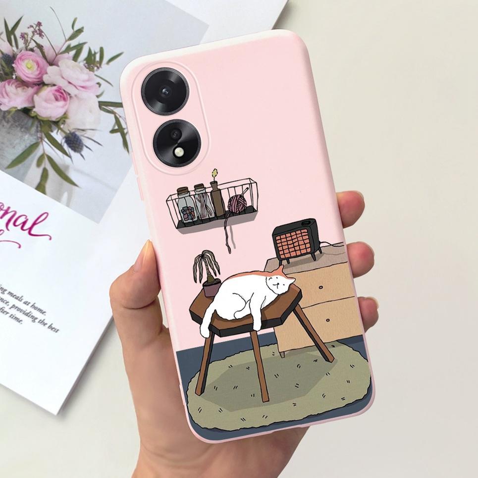 For OPPO A17 A17K Phone Case Flower Astronaut  Soft Silicone Matte Cover For Coque OPPOA17 OPPOA17K A 17 17K Fundas Shockproof