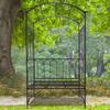 Black Metal Rose Arch, Trellis for Climbing Plants, Garden Arch with Bench, Topped Climbing Arch, Rose Archway, Trellis for Garden