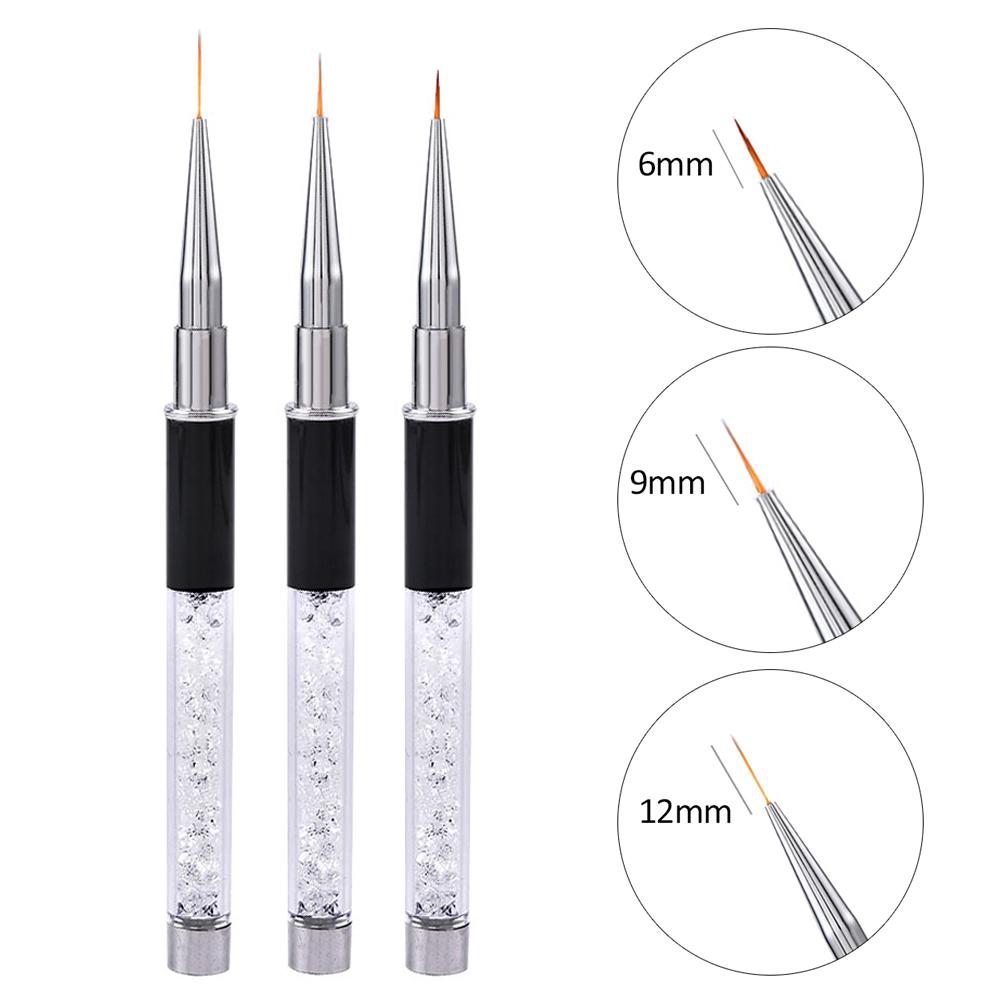 1 Stück Nail Art Design Pinselset Kristall Diamant Stiel Linien Schnitzen Zeichenstift Phototherapie UV Gel Malpinsel Maniküre Werkzeug