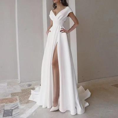 2024 Cross-Border Ruffled Red, Black, and White Mid-Waist Evening Dress