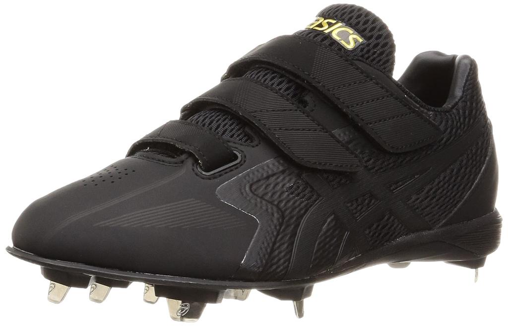 Baseball Metal Spikes GOLDSTAGE MG 001 Cm 2E [Asics] (Black/Black) 26.0