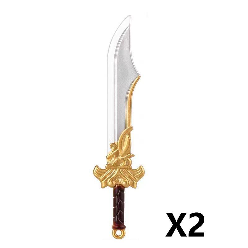 Medieval Weapons MOC Figures Building Blocks Soldiers Accessories Swords Spear Flags Shield Hammer Cowboy Guns Bricks Toys Gifts