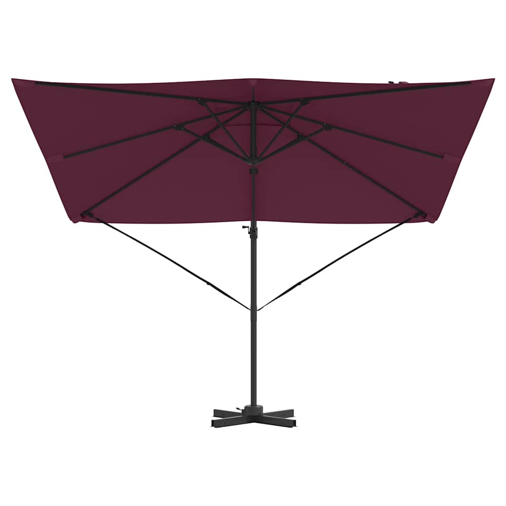 Roma Cantilever Umbrella Red 286 X 284 X 265 Cm Aluminium and Polyester