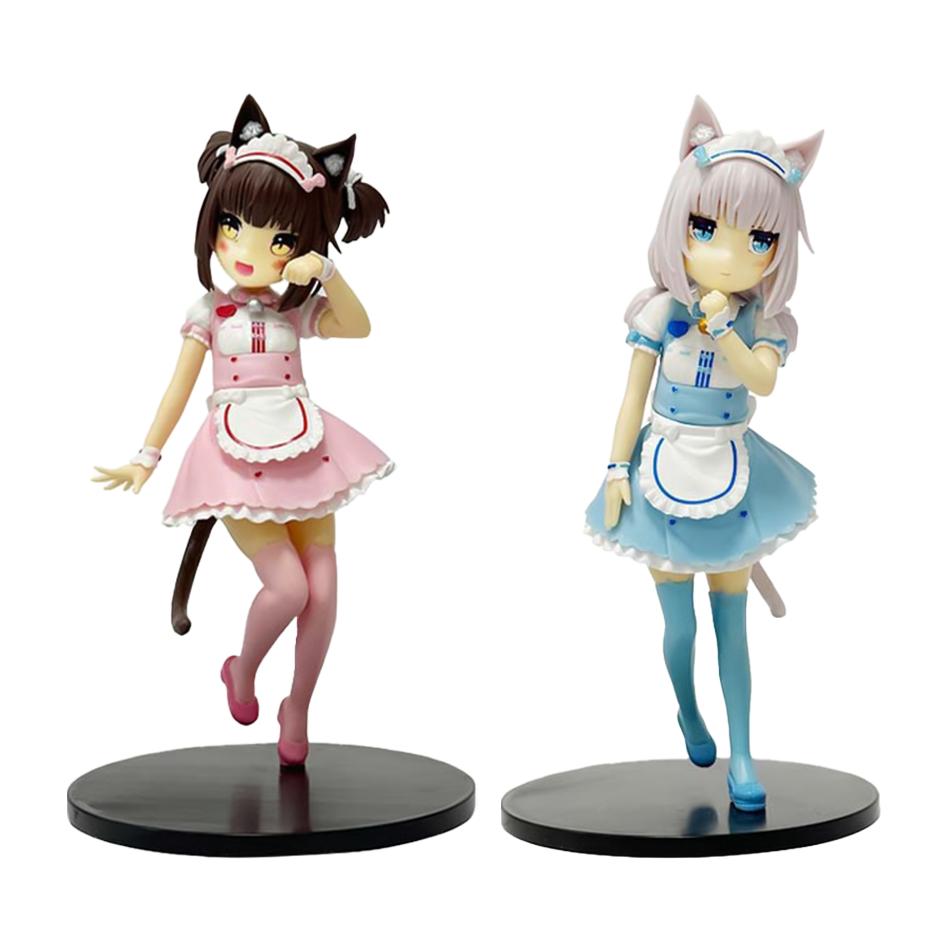 NEW 18CM Cat Maid Anime NEKOPARA Figure Chocolates Vanilla Cute Pretty Cat Style Model PVC Static Child Toys Collectible Gift