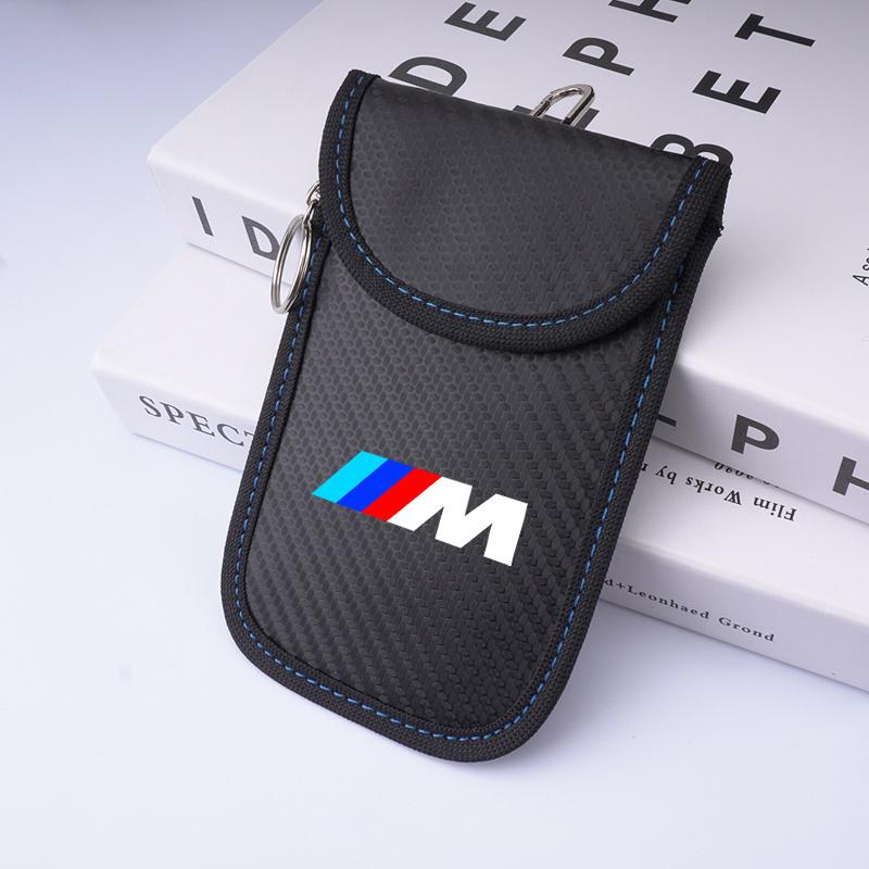 For BMW E46 X1 X2 X3 X4 X5 X6 F48 G01 E84 E83 F30 M Car Key Signal Shielding Bag Anti-theft RFID Keychain Case Accessories DV1