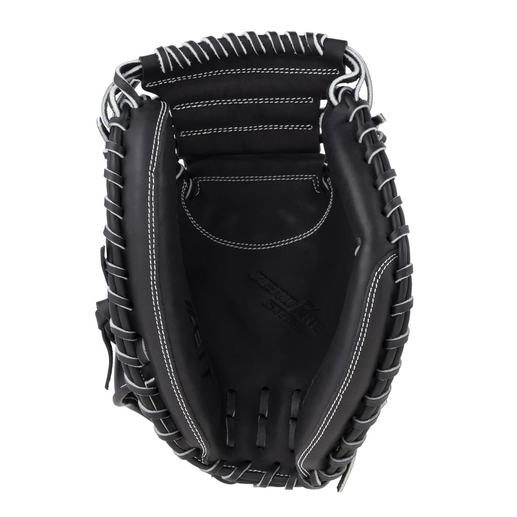 ZETT Youth Softball Zero One BJC712612 Catcher's Mitt, Stage, Right-Handed Throw, Black,