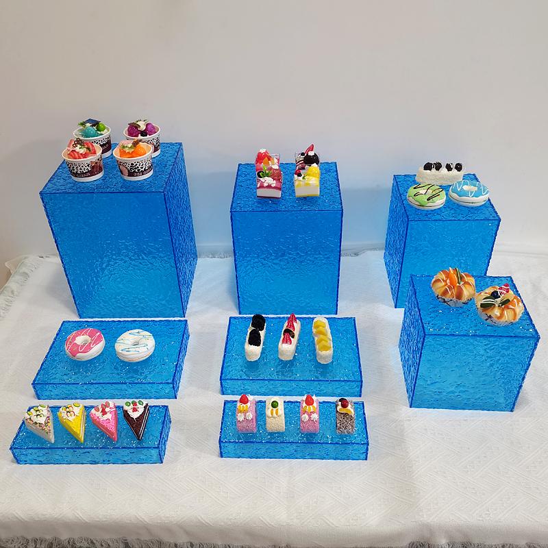 Acrylic Ripple Dessert Display Stand for Weddings and Buffets