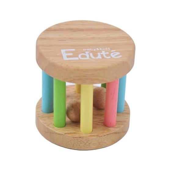 Baby Toy 0 Years Old 1 Year Old Rattle Teething Toy Wooden [Edute baby&kids] KOROKORO Rattle Birthday Gift 0 Years Old 1 Year Old Boy Girl Baby