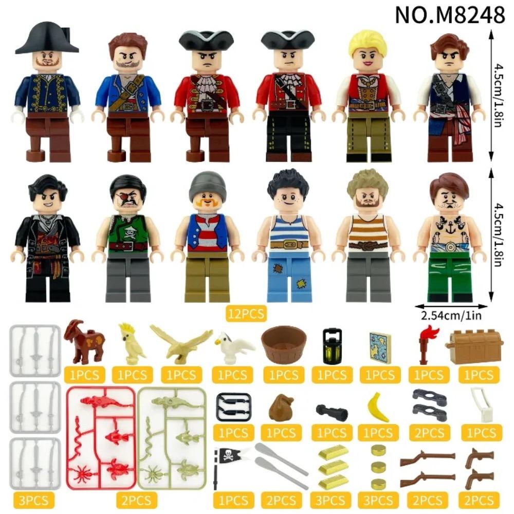 M8248people Inland Sea Pirate Gang Cross-border Wholesale Children Assemble Small Particles Building Block Toysanimalaccessories