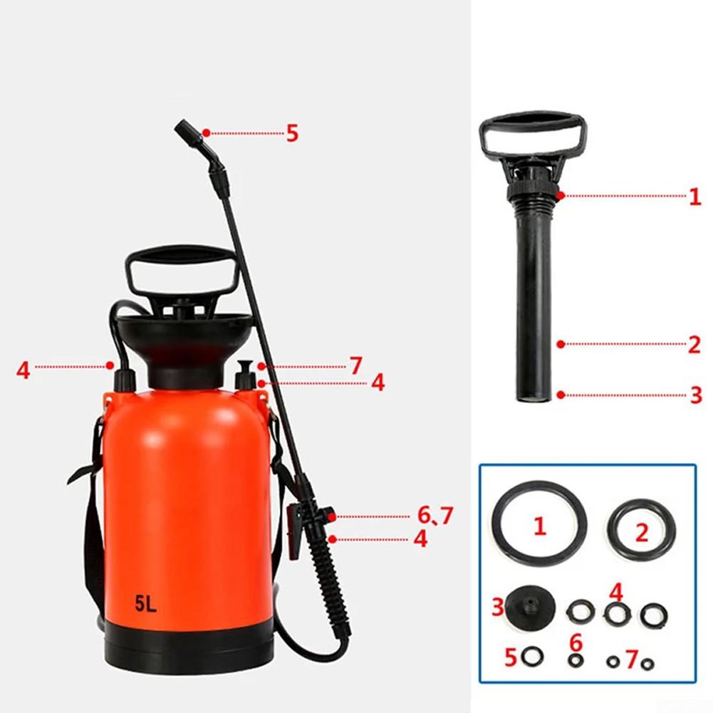 10 peças anel de vedação preto para pulverizador de jardim 3/5/8L reutilizável