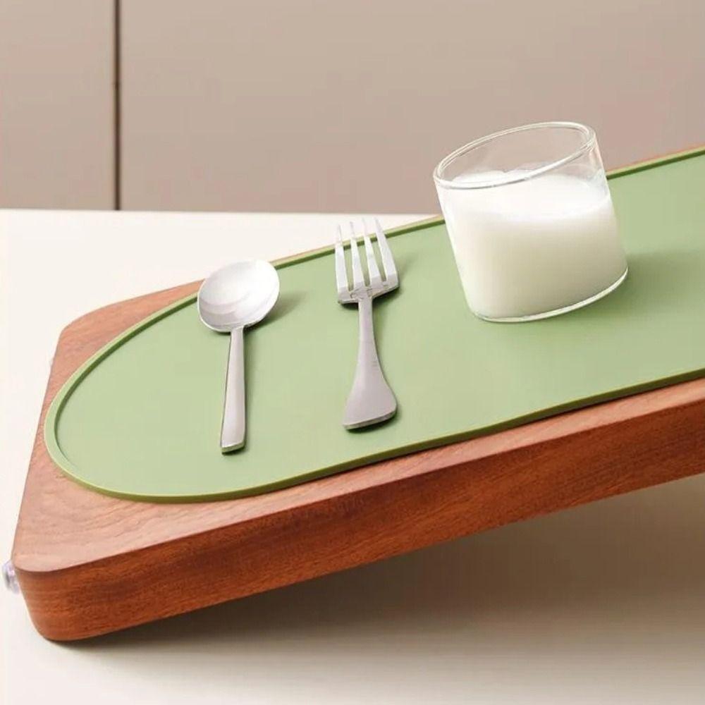 Food Grade Silicone Dining Mat Heat Resistant Solid Color Insulated Placemats Anti Scald High Temperature Resistan
